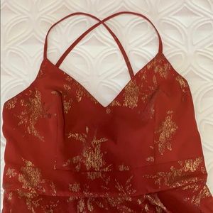 Rust colour le chateau dress medium.